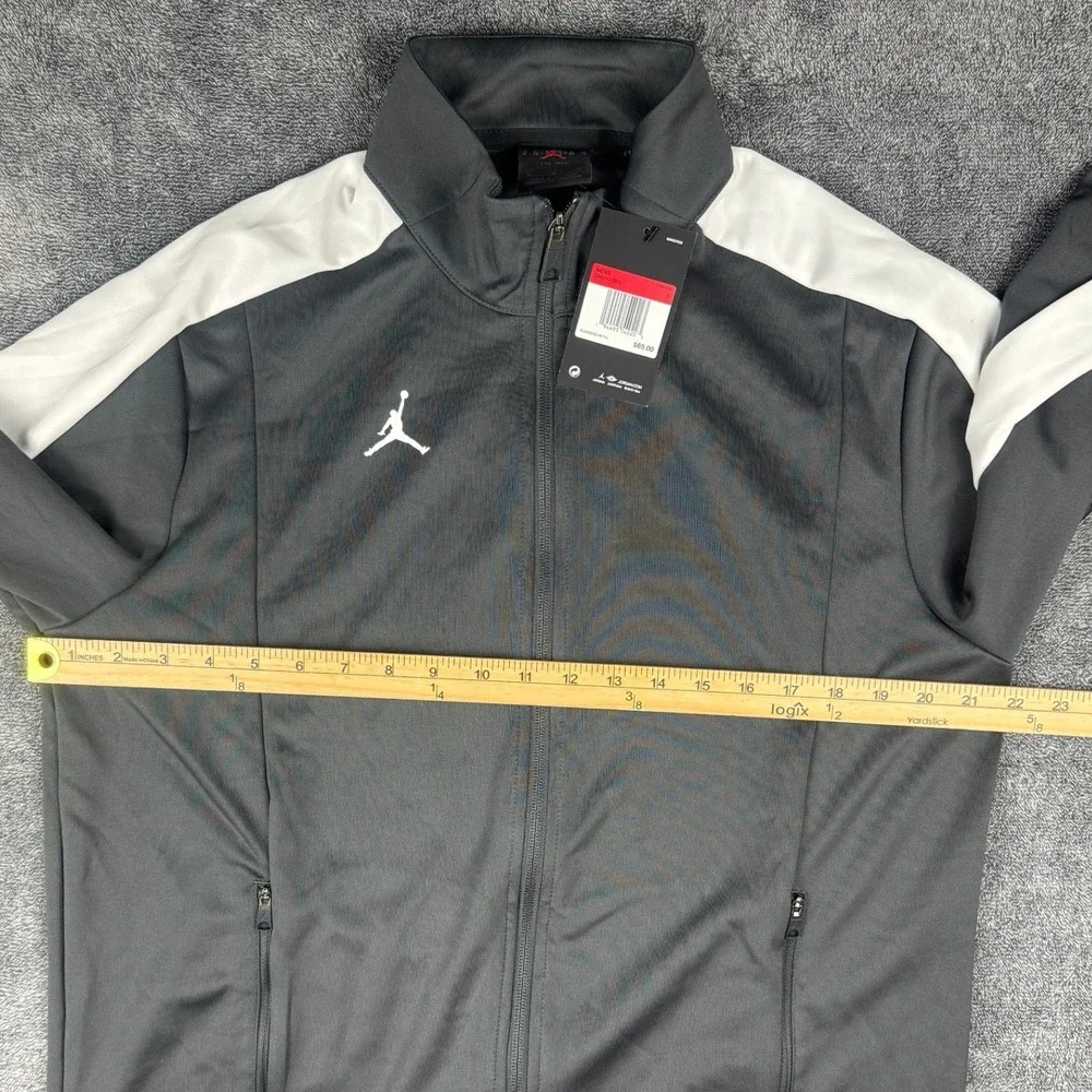 Nike Air‎ Jordan Jumpman Full Zip Training Jacket Gray White Mens L NWT